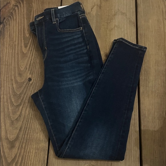 American Eagle Outfitters Woman’s Deep Indigo Curvy Highest Rise Jegging - Picture 2 of 4